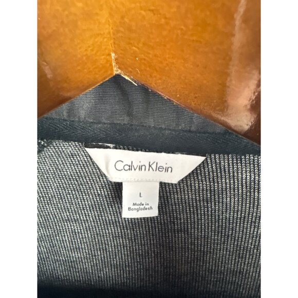 Men’s Calvin Klein Large Charcoal Gray Jacket w/ Leather Accents - Picture 5 of 5